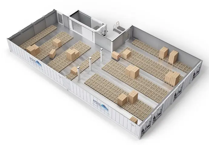 Arctic SuperStore avec palettes et salle de raccordement