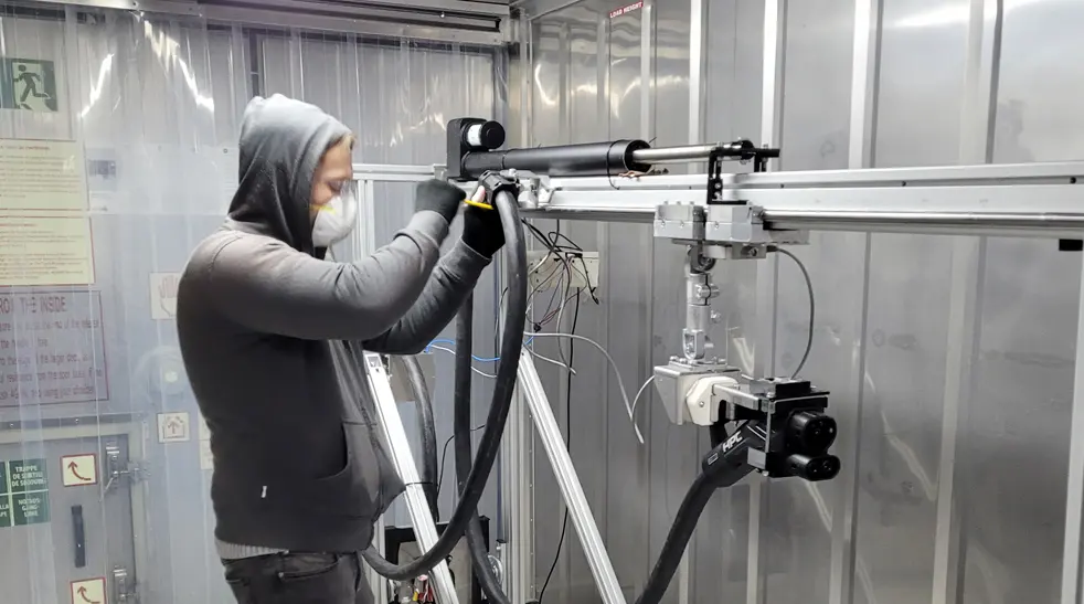 Rocsys teste la recharge des batteries en chaleur extrême