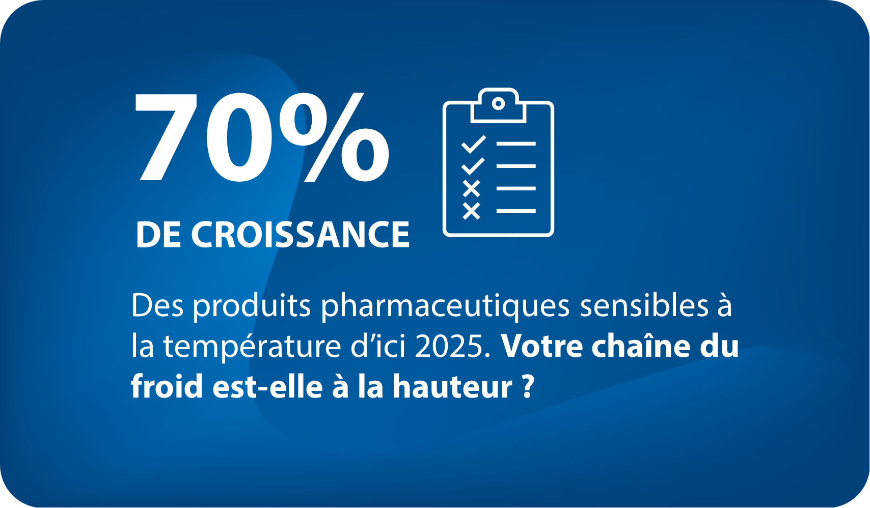 Entrepôt frigorifique pour l'industrie pharmaceutique